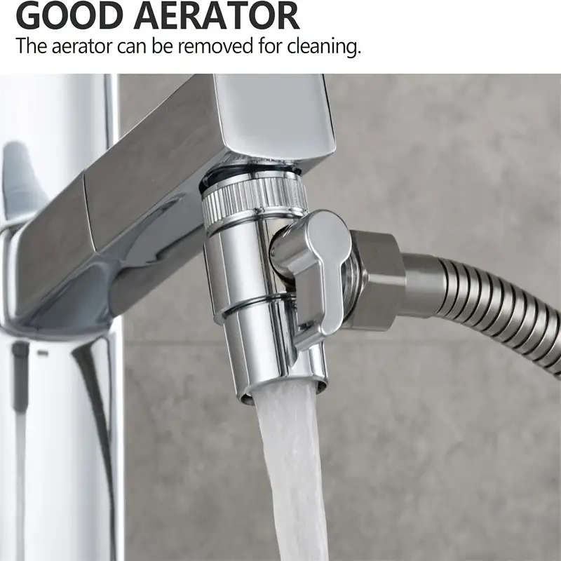1pcs Universal Faucet Sink Valve Diverter Hand Held Shower Head Adapter Bathroom Kitchen Sink Faucet Replacement Parts European and American Standard Connector