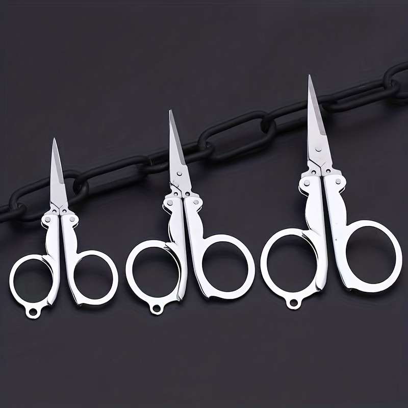 1pcs Small Folding Scissors Portable Travel Scissors Stainless Steel Scissors Mini Scissors for Home