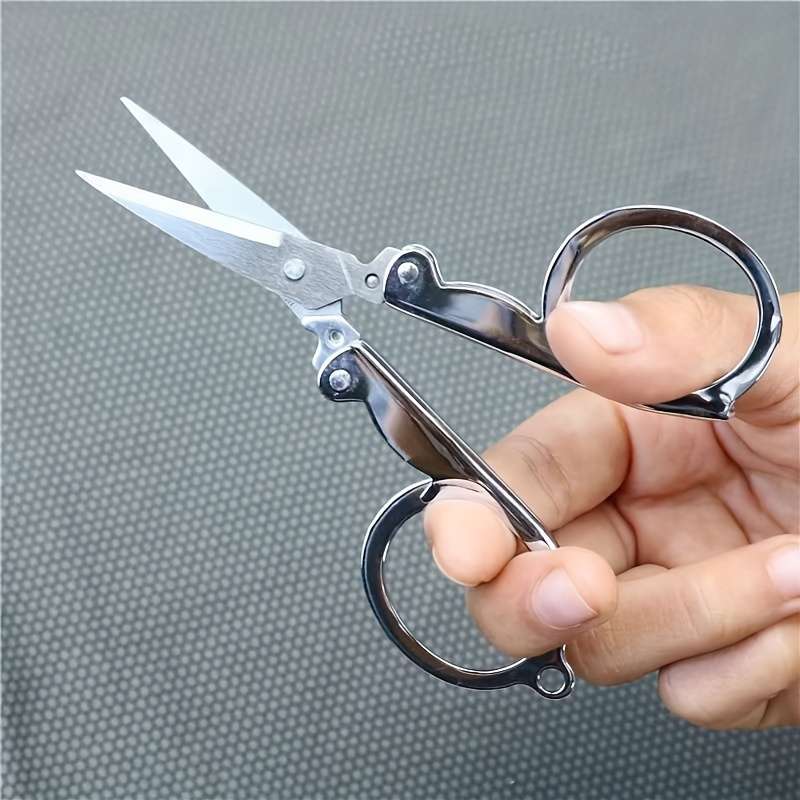 1pcs Small Folding Scissors Portable Travel Scissors Stainless Steel Scissors Mini Scissors for Home