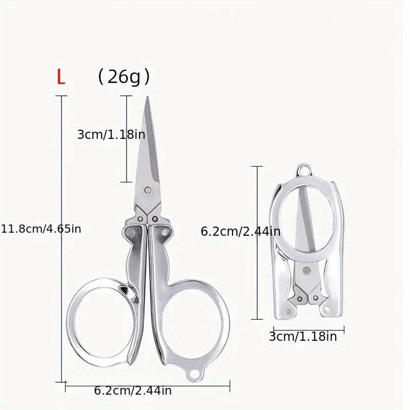 1pcs Small Folding Scissors Portable Travel Scissors Stainless Steel Scissors Mini Scissors for Home