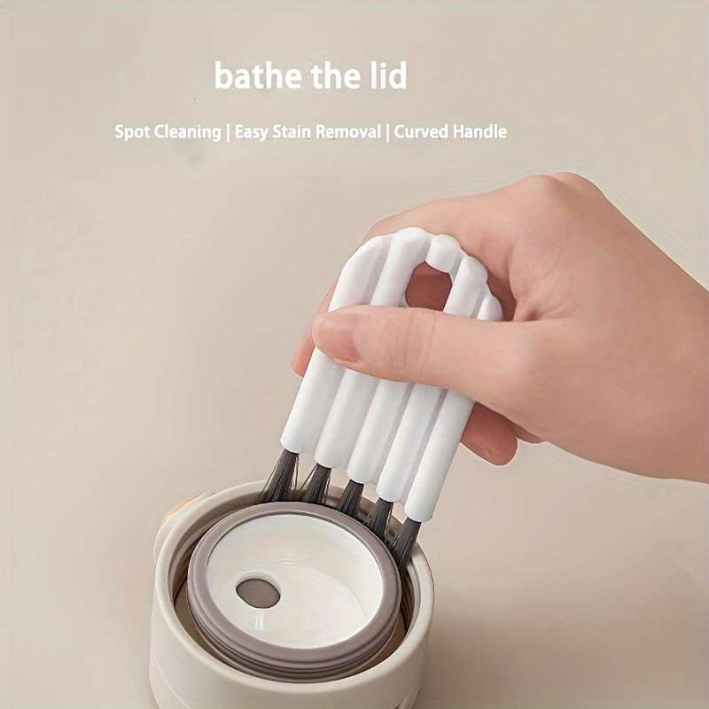 Multifunctional flexible crevice brush, cup cover groove, pacifier and bottle crevice brush, household soft bristle