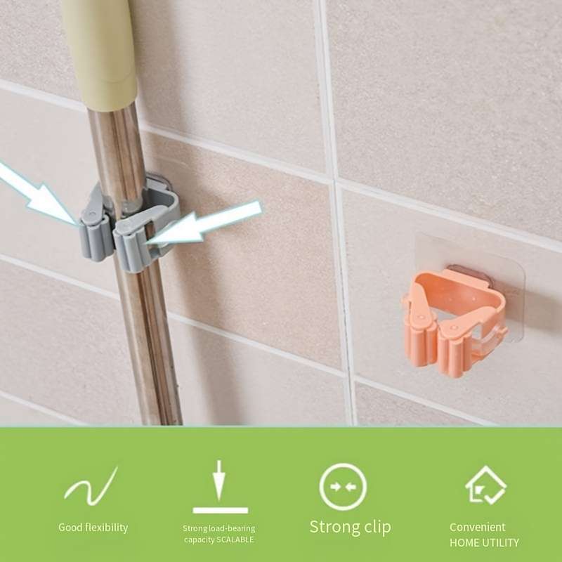 4pcs ABS mop broom holder