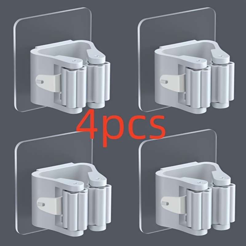 4pcs ABS mop broom holder