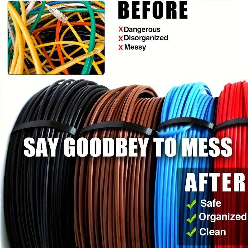 100 Piece Heavy Duty Premium Nylon Cable Tie Set - Waterproof