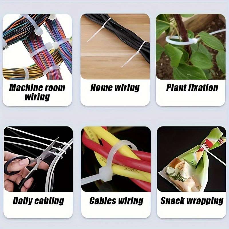 100 Piece Heavy Duty Premium Nylon Cable Tie Set - Waterproof