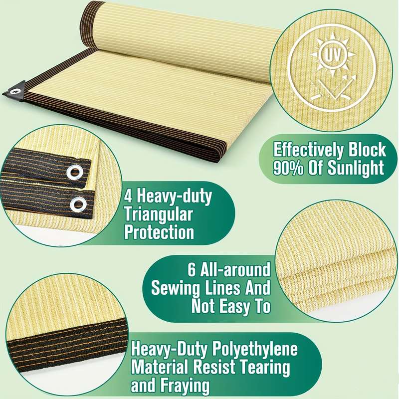 1pc Yellow PVC Balcony Privacy Screen