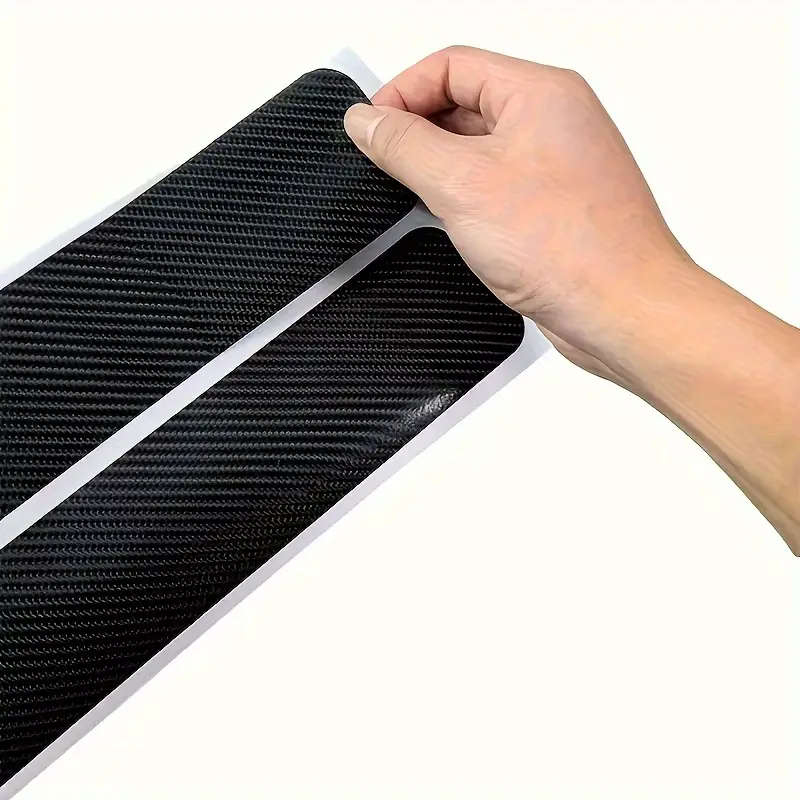 5 Pack Carbon Fiber Door Sill Protectors to Prevent Dirt and Scratches for Cars