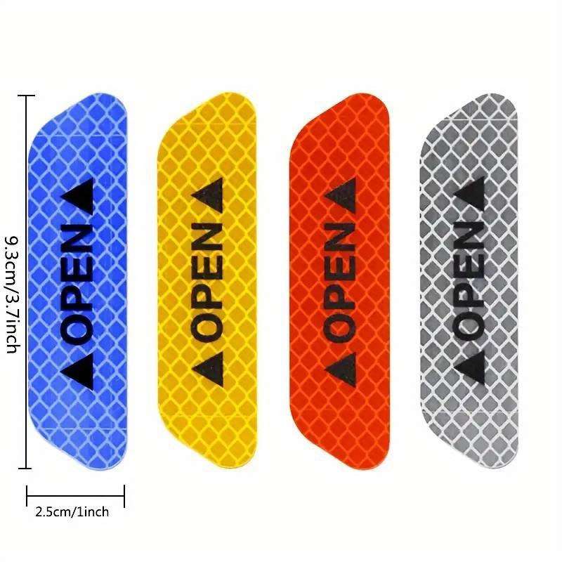4 reflective warning stickers for car doors