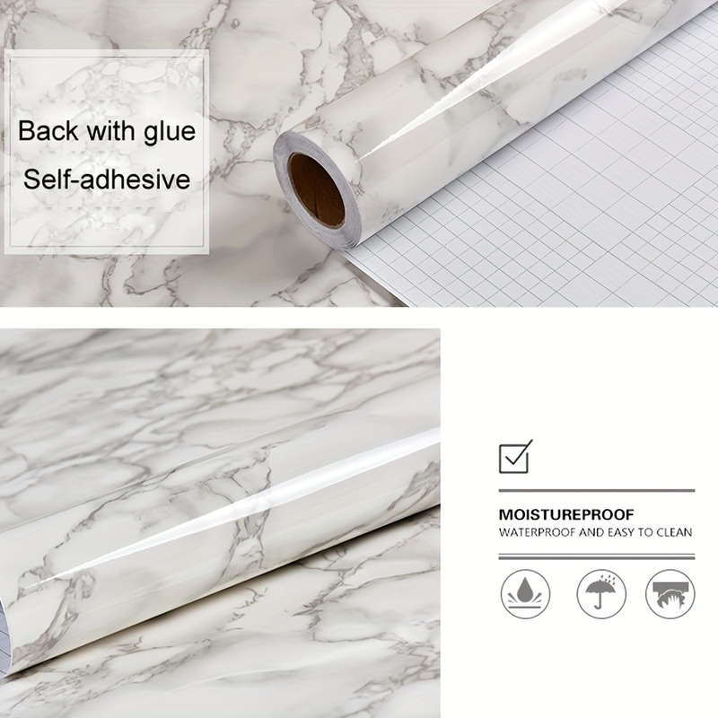 1 piece of self-adhesive marble wallpaper