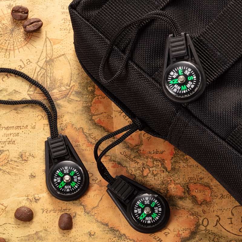 5-pack Mini Survival Compass Keychains