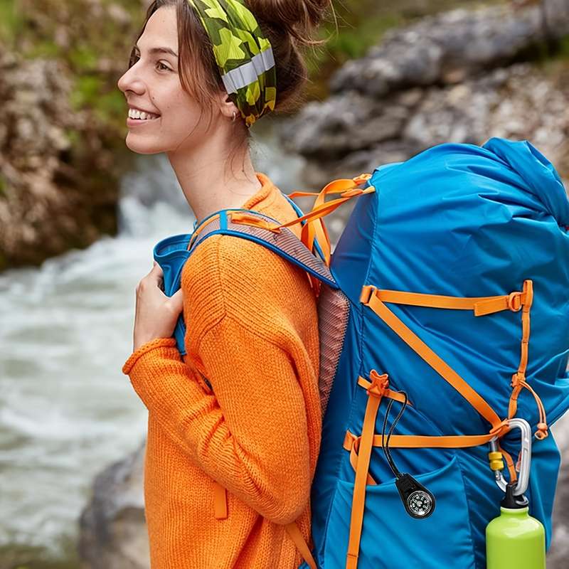 5-pack Mini Survival Compass Keychains