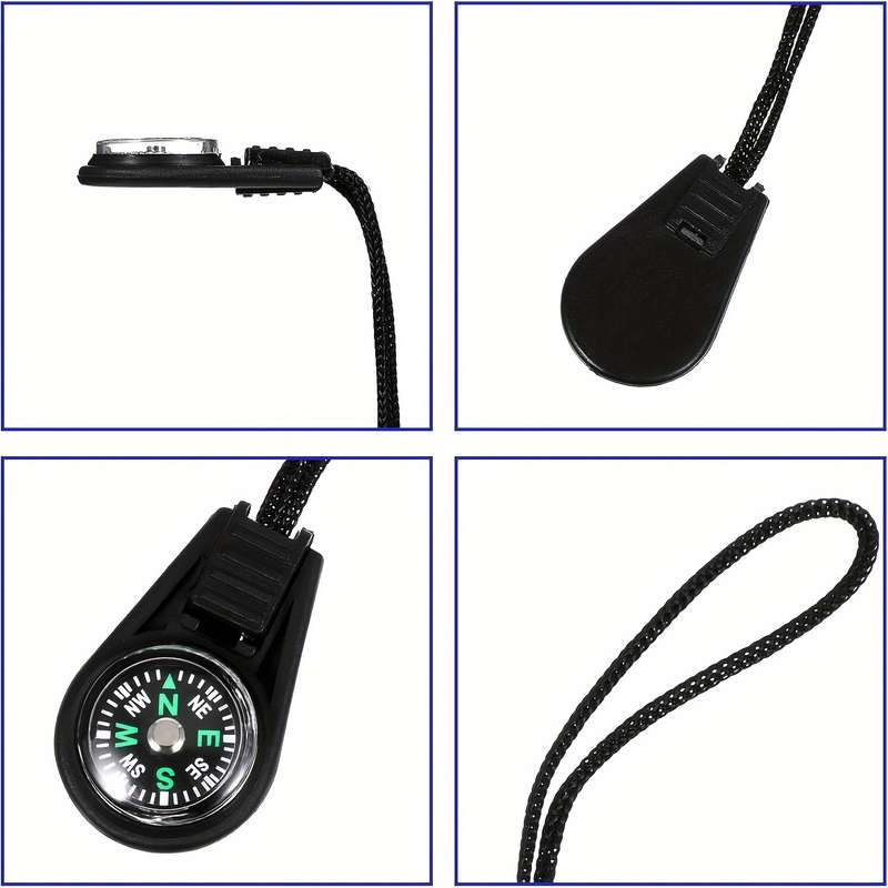 5-pack Mini Survival Compass Keychains
