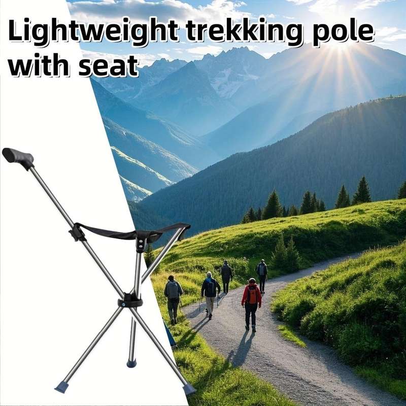 1 2-in-1 folding cane and stool