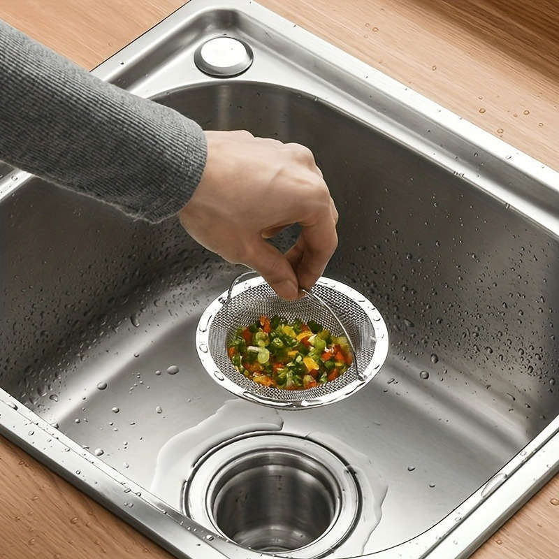 1 stainless steel sink strainer with handle