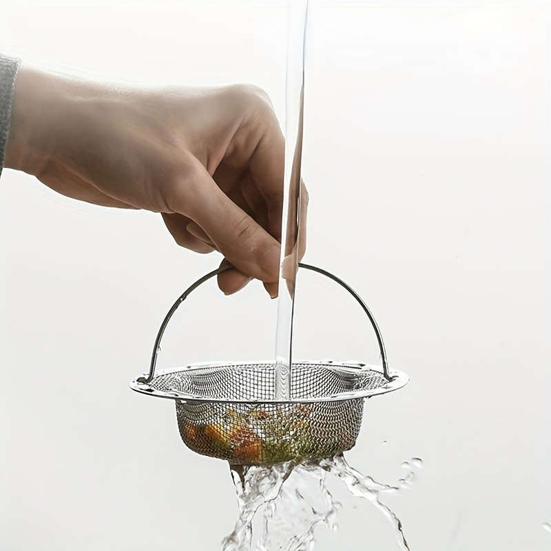 1 stainless steel sink strainer with handle