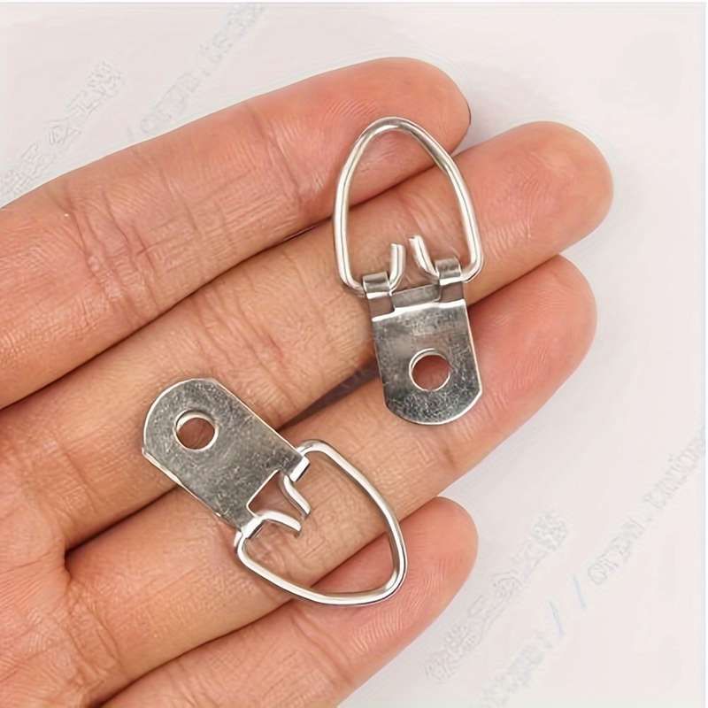 Metal D-ring picture hanger (with screws)