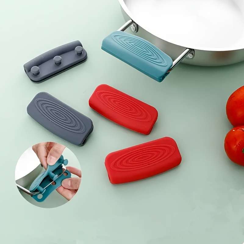1 pair of silicone handles, anti-scalding and anti-slip
