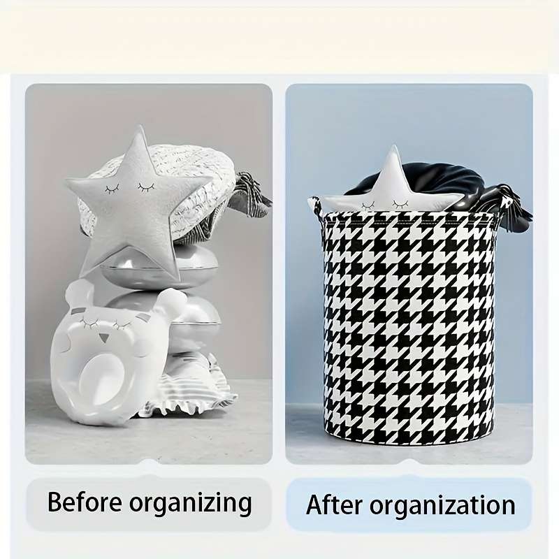 1 Elegant Collapsible Laundry Basket with Handle