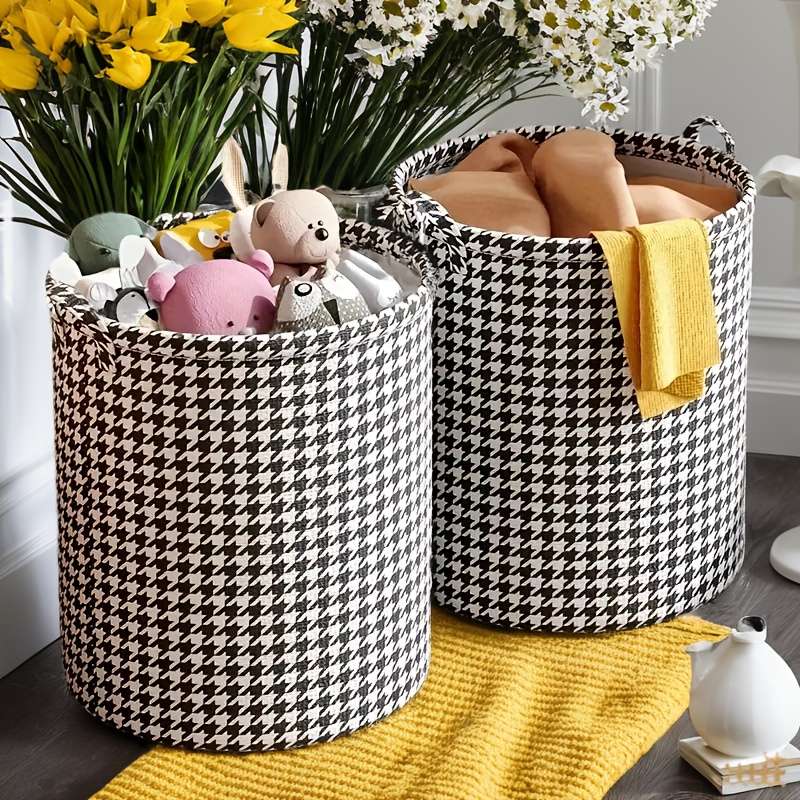 1 Elegant Collapsible Laundry Basket with Handle