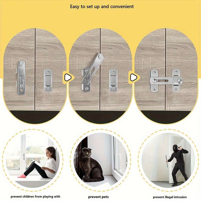 2-piece stainless steel mini latch lock