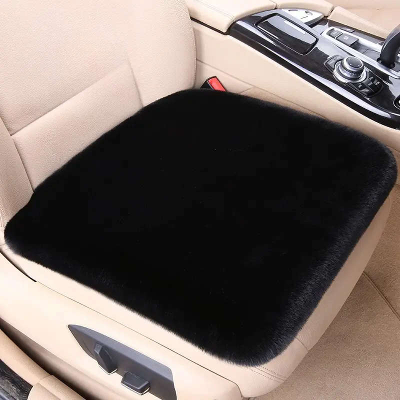 1 piece of luxury plush imitation rabbit fur car seat cushion