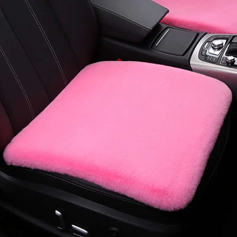 1 piece of luxury plush imitation rabbit fur car seat cushion