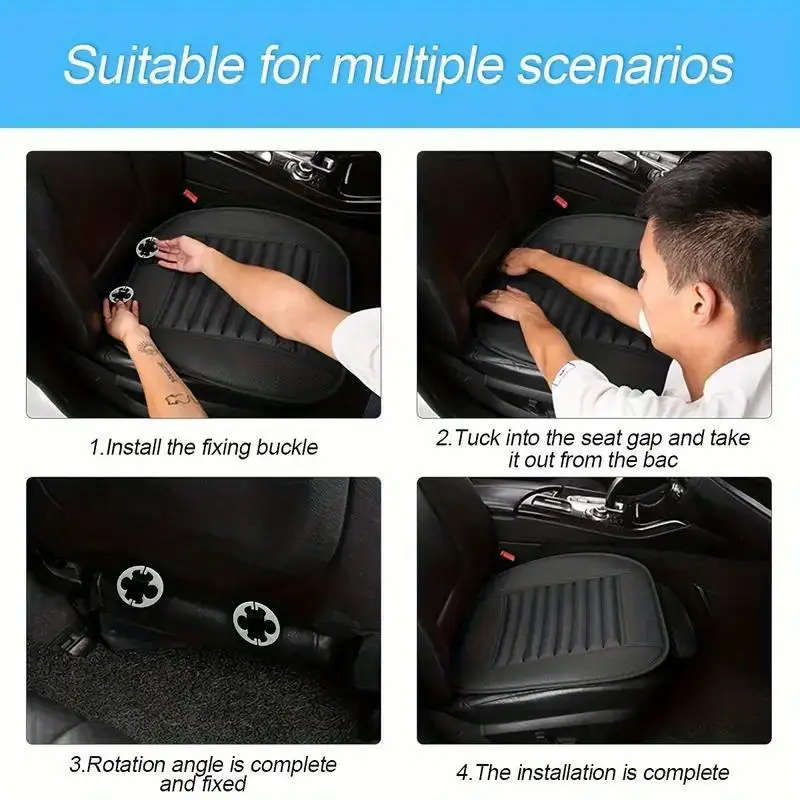 2 Pieces Universal Breathable Faux Leather Car Seat Covers