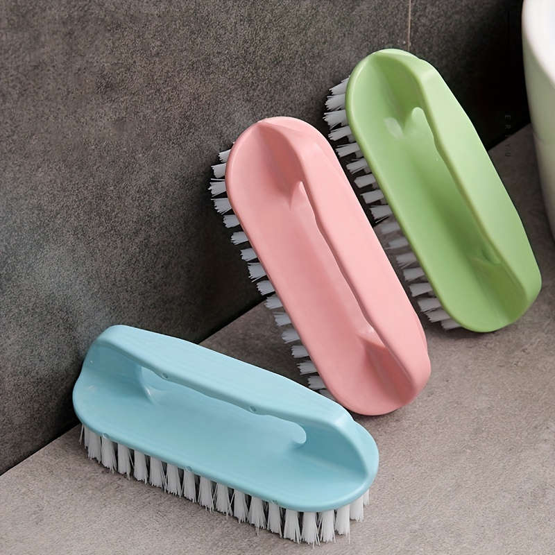 1-Pack Multi-Function Three-Sided Soft-Bristle Long-Handled Laundry Brush