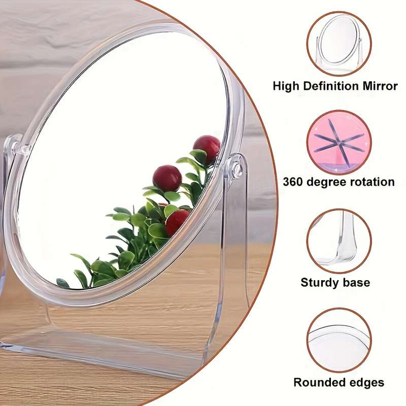 1X and 7X magnification makeup mirror and hair removal tweezers 2-piece set