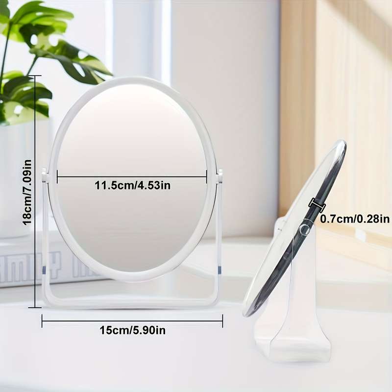 1X and 7X magnification makeup mirror and hair removal tweezers 2-piece set