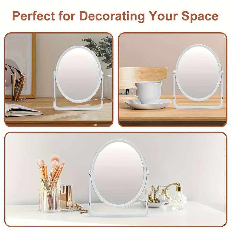 1X and 7X magnification makeup mirror and hair removal tweezers 2-piece set