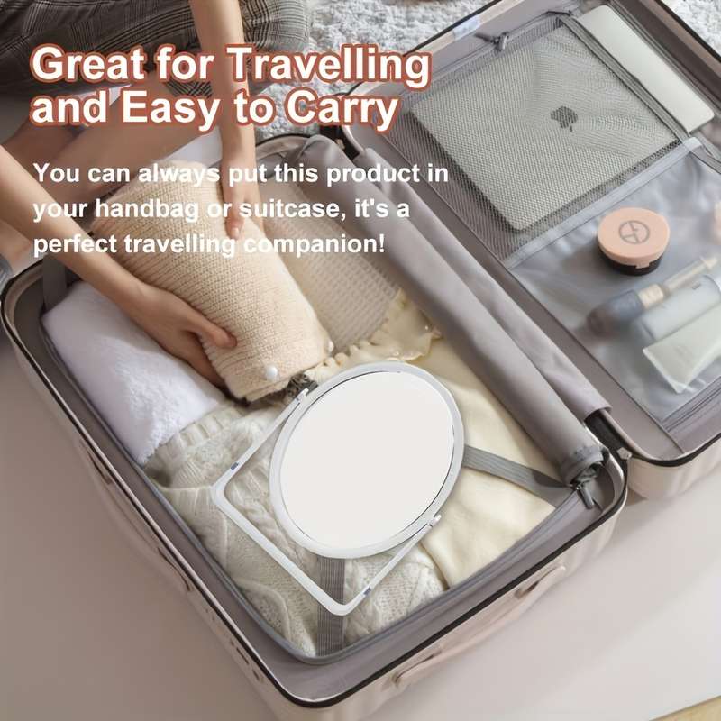 1X and 7X magnification makeup mirror and hair removal tweezers 2-piece set