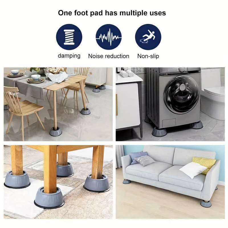 4 large anti-vibration pads