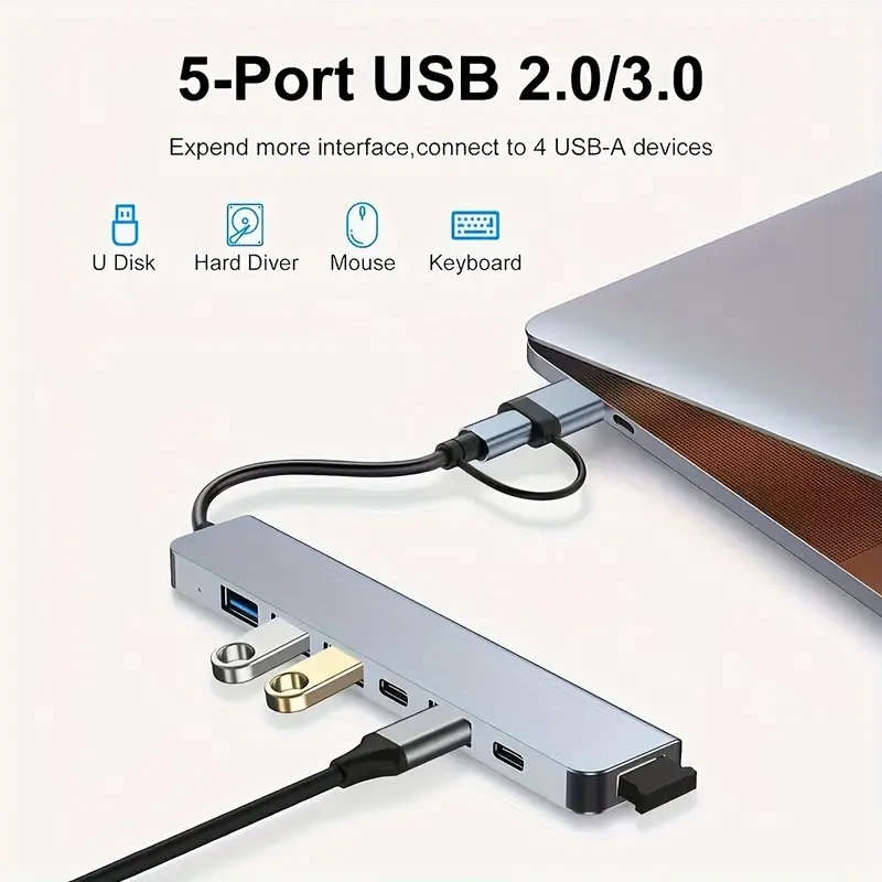 7-in-1 High-Speed USB 3.0 Data Transfer Adapter