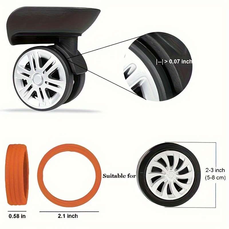 Quiet luggage wheel protector
