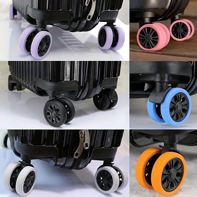 Quiet luggage wheel protector