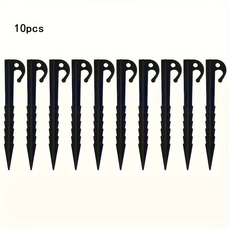 Heavy-duty 5" tent pegs with sharp hooks
