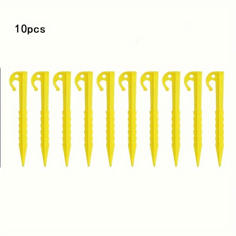 Heavy-duty 5" tent pegs with sharp hooks