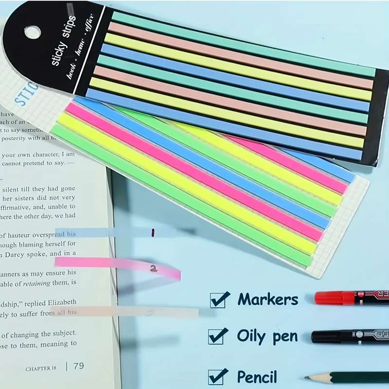 160 sheets of extended index sticky notes transparent stickers can be written transparent waterproof student reading marking stickers