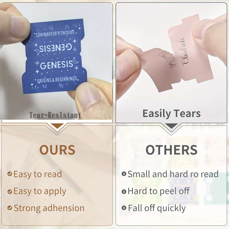 Set of Bible labels with inspirational book excerpts