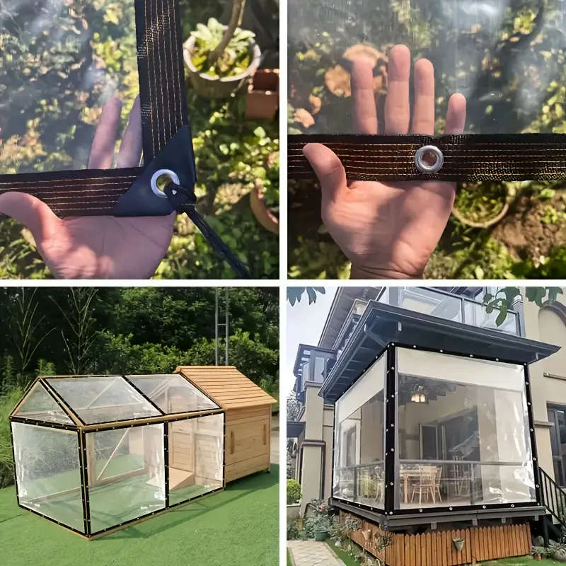 1 transparent waterproof tarpaulin size 300x400cm