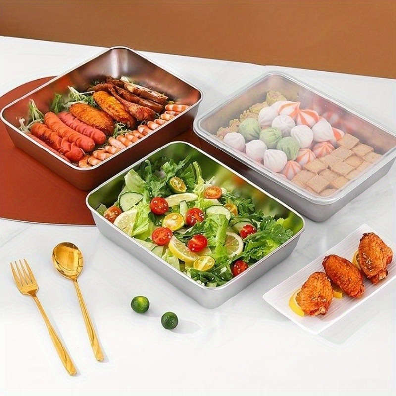 Stainless Steel Food Storage Container Set with Lids