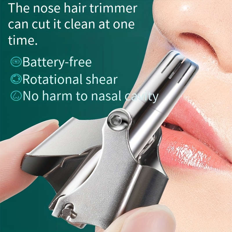 1pcs Stainless Steel Manual Nose Hair Trimmer Washable Personal Nose Hair Trimmer for Women