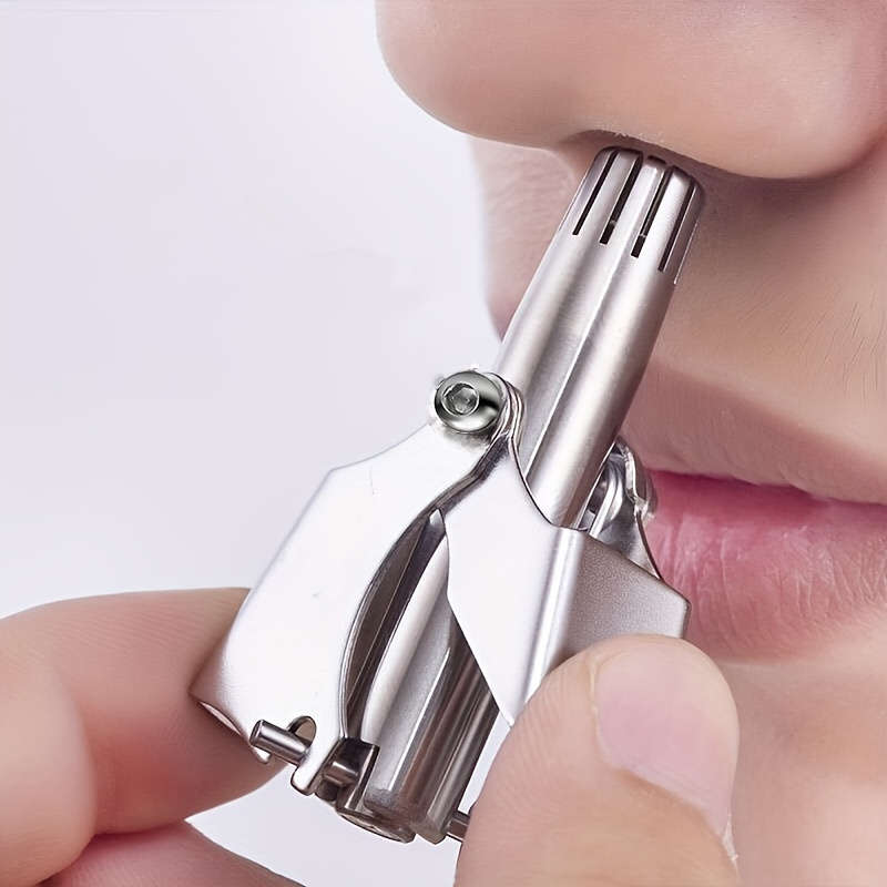1pcs Stainless Steel Manual Nose Hair Trimmer Washable Personal Nose Hair Trimmer for Women