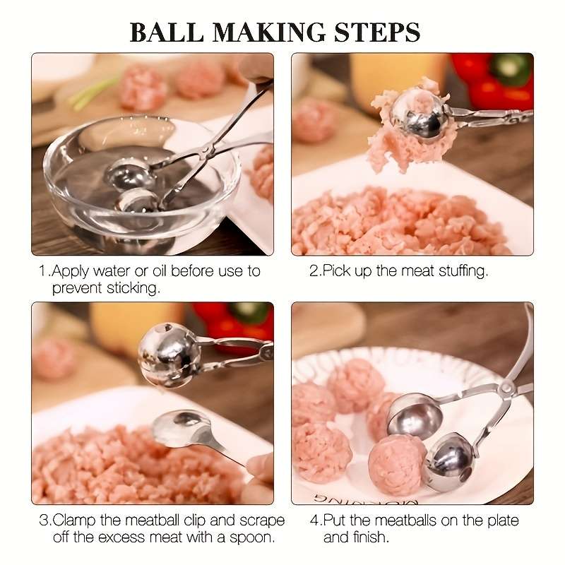 1 stainless steel meatball maker