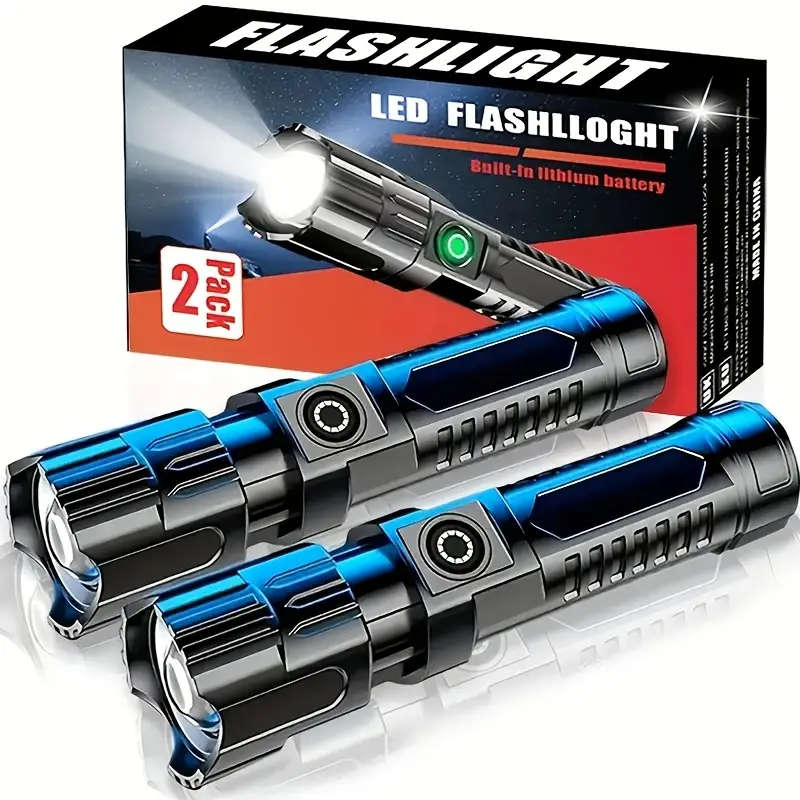 2 Pack High Power LED Flashlight