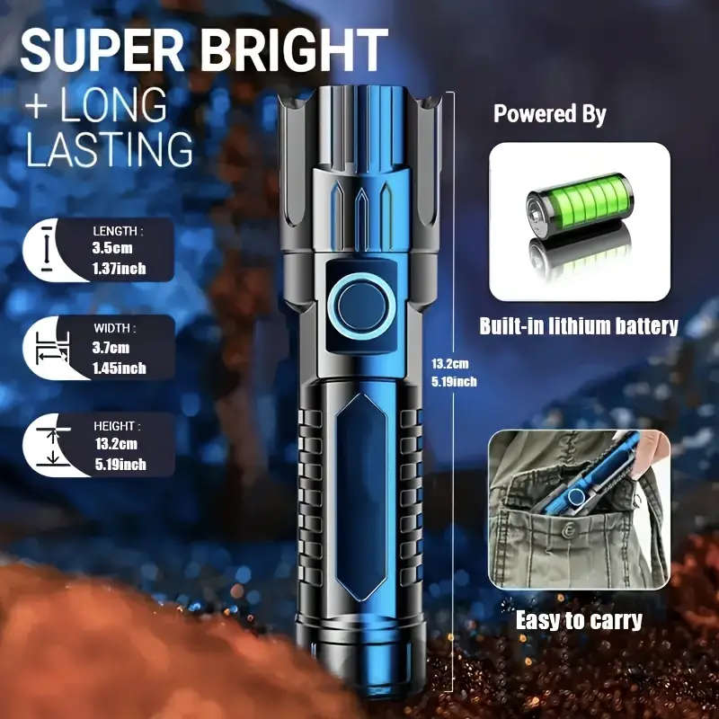 2 Pack High Power LED Flashlight