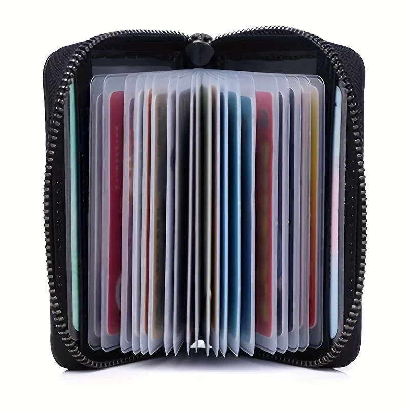 Faux leather card holder