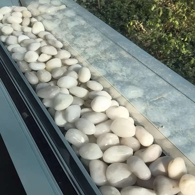300g white river stones and polished pebbles