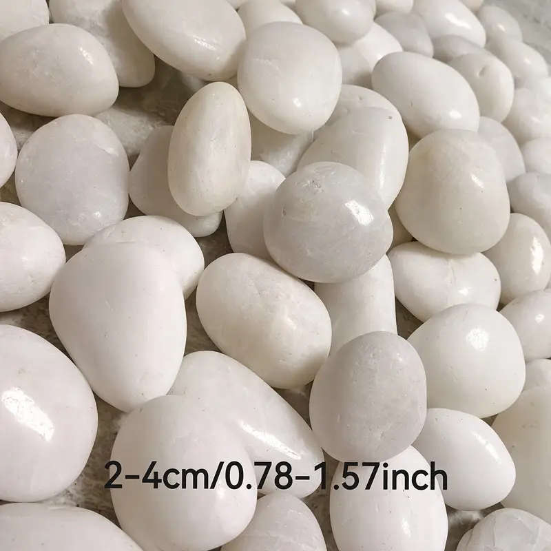 300g white river stones and polished pebbles